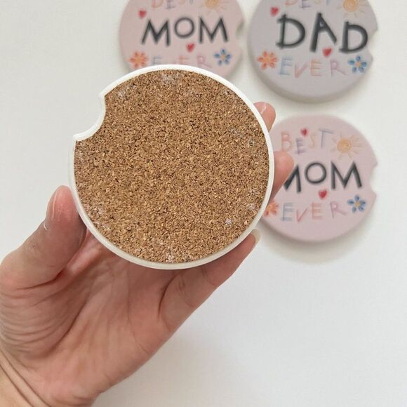 Kitchemy Car Coasters Ceramic (Pink) New - Picture 3 of 3